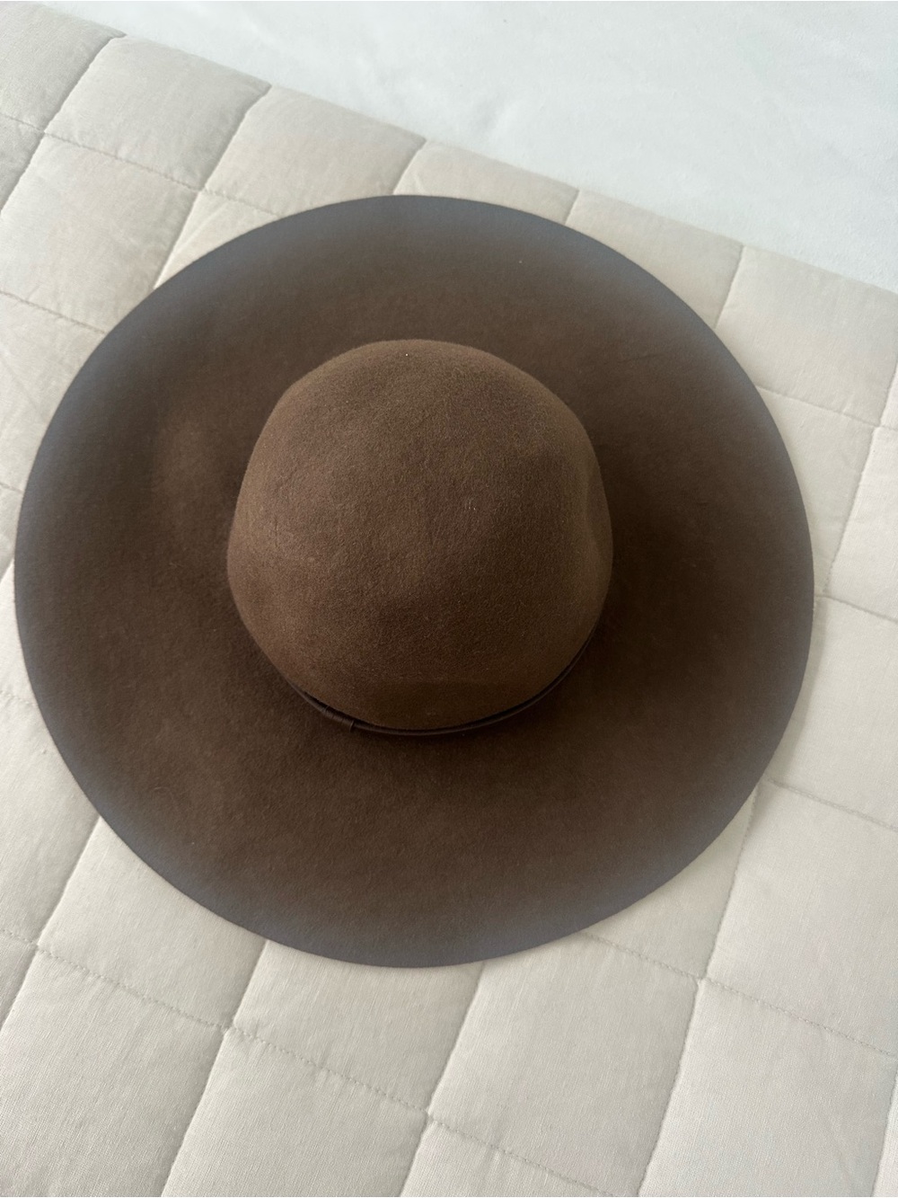 Sonoma Wide Brim Felt Fedora Hat - Chocolate Brown - Picture 2 of 4